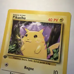 1st Edition FRENCH Pikachu (Yellow Cheeks) 58/102 Pokemon LP - Image 2