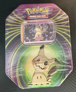 Pokemon TCG Mighty Mysterious Tin Mimikyu Sealed Promo Booster - Image 1