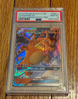 2019 Pokemon SM Black Star Promo Charizard GX Promo Hidden Fates PSA 10 Gem Mint - Image 1