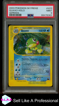 QUAXO-HOLO GERMAN POKEMON SKYRIDGE 2003 H23 PSA 9 - Image 1