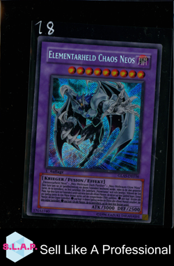 ELEMENTARHELD CHAOS NEOS YU-GI-OH! GLAS-DE036 HOLO 1996 GERMAN - Image 1