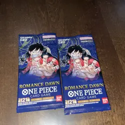 One Piece TCG Romance Dawn OP01 TWO Booster Packs Jap Sealed! - Image 1