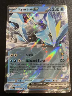Kyurem ex 028/086 Sv: Black Bolt Holo RR NM Pokemon Card 2025 - Image 1