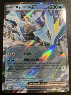 Kyurem ex 028/086 Sv: Black Bolt Holo RR NM Pokemon Card 2025 - Image 1