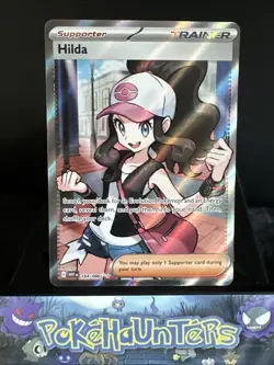 Pokemon Card Hilda 164/086 White Flare Full Art Holo Rare Trainer NM - Image 1