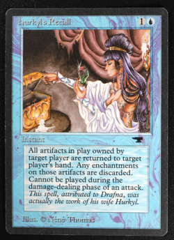 Hurkyl's Recall Antiquities Magic Card MTG - Image 1