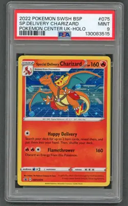 Pokemon Cards - PSA 9 Special Delivery Charizard 075 - PC UK Promo - Center MINT - Image 1