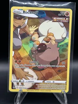 Pokemon TCG Rockruff Silver Tempest Trainer Gallery TG07/TG30 Holo Rare Card - Image 1