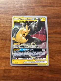Pokemon Pikachu Zekrom GX Team Up TCG Card 33/181 2019 World Championships - Image 1