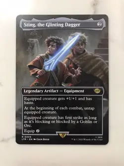 Sting the Glinting Dagger Extended Borderless MTG Magic Card NM Near Mint LTR - Image 1