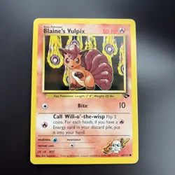 Pokemon TCG Blaine's Vulpix Gym Challenge Card 66/132 Regular LP WOTC - Image 1