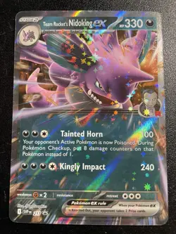 Team Rocket's Nidoking 217 Destined Rivals Promo Holo RR NM Pokemon Card 2025 - Image 1