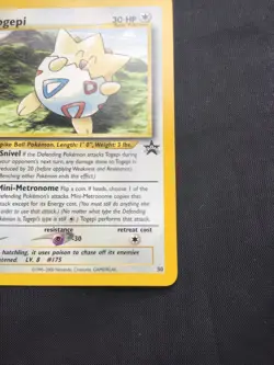 Pokemon Cards: Wizards Black Star Promo: Togepi 30 - Image 4