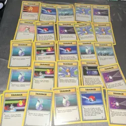 Pokemon TCG Trainer Card Base Set 2 Lot-Bill, Poke Ball, Potion, Switch 22 Cards - Image 1