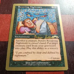 Mtg Recurring Nightmare LP Brian Selden World Championship Card Reserved List - Image 1