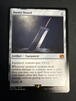 Buster Sword Final Fantasy Regular Card, MTG Magic the Gathering - Image 1