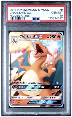 Pokemon Card Charizard GX 9/68 Ultra Rare Hidden Fates PSA 10 GEM MINT - Image 1