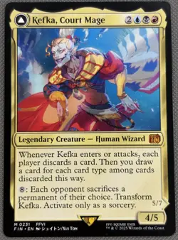 Kefka, Court Mage NM Final Fantasy MTG Magic the Gathering Gold English Card - Image 1