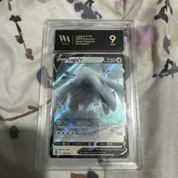 Pokemon TCG Lugia V Silver Tempest Ultra Rare Card 138/195 Mint 9 Graded Card - Image 1