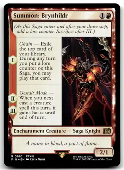 #160 Summon: Brynhildr NM FOIL 2025 MTG Final Fantasy R - Image 1