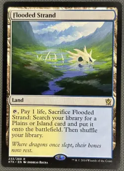 Flooded Strand NM Khans of Tarkir 2014 Expansion/Rare #233 - Image 1