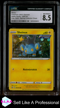 SHINX BATTLE STYLES COSMOS HOLO SPRING COLLECTOR CHEST 046/163 POKEMON CGC 8 - Image 1