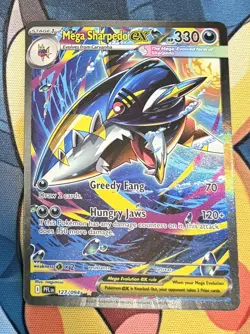 Pokemon Mega Sharpedo EX Illustration Rare Holo 127/094 Phantasmal Flames NM - Image 1