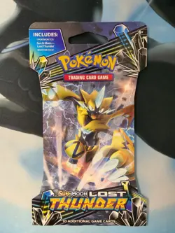 Pokemon - Lost Thunder Sleeved Booster Pack - Sun & Moon - Sealed - Zoroark - Image 1