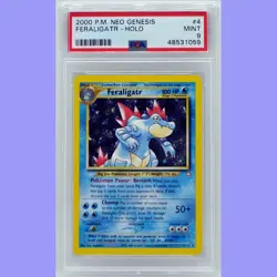 Pokemon Feraligatr Holo 4/111 Neo Genesis PSA 9 Mint - Image 1