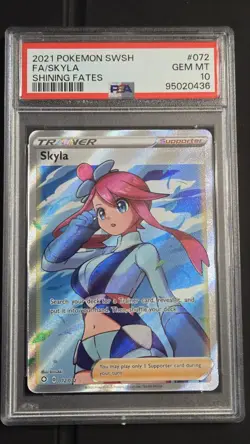 Pokemon - Skyla 072 **GEM MINT PSA 10** Full Art Shining Fates - Image 1