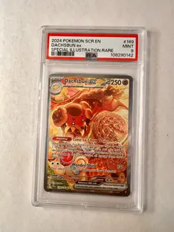 Pokemon 2024 Stellar Crown Dachsbun ex PSA 9 Special Illustration Rare #169/142 - Image 1