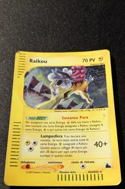 Pokemon SKYRIDGE - #H26/H32 Raikou - Holo - ITA - Heavily Played - Image 4
