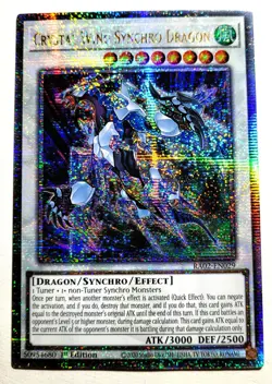 Crystal Wing Synchro Dragon RA02-EN029 Quarter Century Secret Rare YUGIOH 25th - Image 1