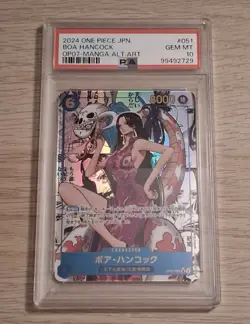 PSA 10 Boa Hancock OP07-051 Comic Parallel Manga Alt Art ONE PIECE Card Japanese - Image 1