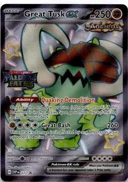 Great Tusk ex - 072 (Paldean Fates Stamped) 072 Miscellaneous Cards &... - Image 1