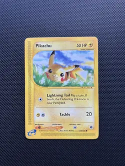 Pokemon Card Expedition Base Set Pikachu 124/165 E Series Pokemon TCG - Image 1