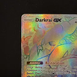 Pokemon Darkrai GX TCG Rainbow Secret Rare Card Burning Shadows 158/147 - Image 2