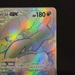 Pokemon Darkrai GX TCG Rainbow Secret Rare Card Burning Shadows 158/147 - Image 3