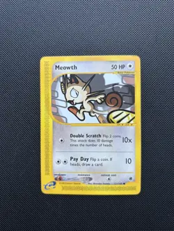 Pokemon Card Expedition Base Set Meowth 121/165 E Series Pokemon TCG - Image 1
