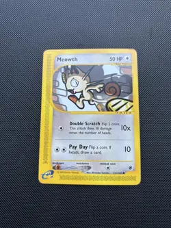 Pokemon Card Expedition Base Set Meowth 121/165 E Series Pokemon TCG - Image 3