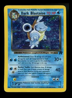 #2 Dark Blastoise 3/82 Team Rocket 2000 Holo Rare WOTC Pokemon Card TCG - Image 1
