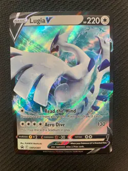 Lugia V Black Star Promo Pokemon Card SWSH301 - Moderately played condition - Image 1