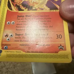 Pokemon Card - Rapidash Black Star Promo #51 - 2002 Vintage Wotc - Image 3