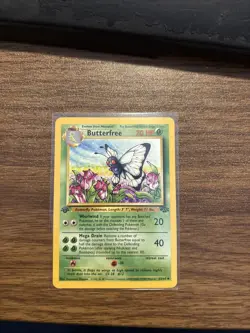 1st Edition Butterfree 33/64 Uncommon 1999 Jungle WOTC Pokemon Cards LP - Image 1