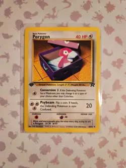 Porygon 48/82 1st Edition Team Rocket Pokemon TCG - Image 1