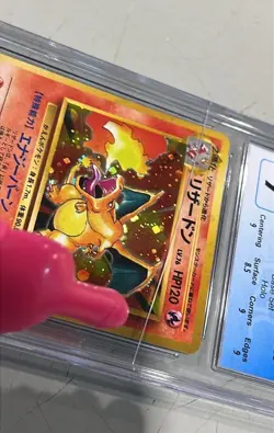BROKEN CASE 1996 Pokemon Japanese Base Set Holo Charizard 6 CGC 9 G2U - Image 1