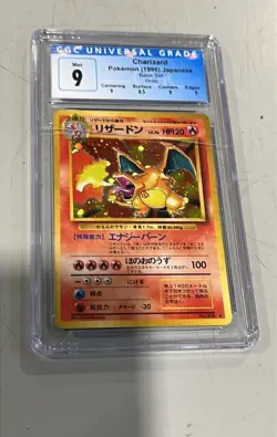 BROKEN CASE 1996 Pokemon Japanese Base Set Holo Charizard 6 CGC 9 G2U - Image 3