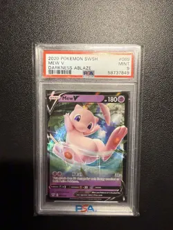 2020 POKEMON SWORD & SHIELD DARKNESS ABLAZE MEW V 069 PSA 9 Mint - Image 1