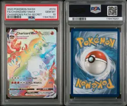 Pokemon 2020 Charizard VMAX 74/73 Champions Path Secret Rare Holo PSA 10 - Image 3
