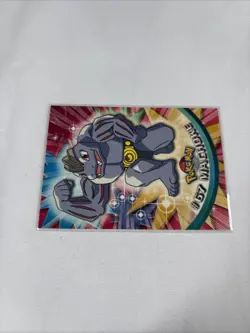 2000 Topps Pokemon TV Animation Series Black Logo #57 Machoke - Image 4